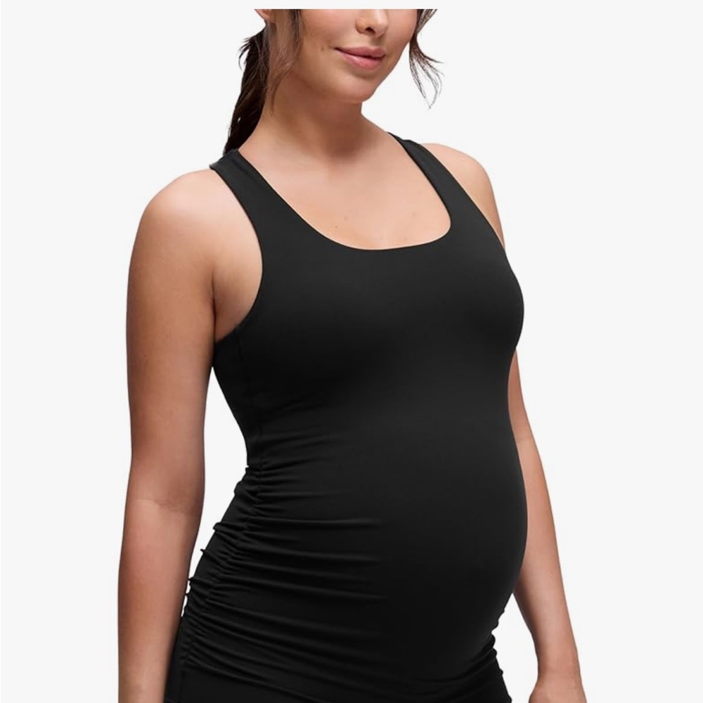 CRZ YOGA Black Maternity Tank Top